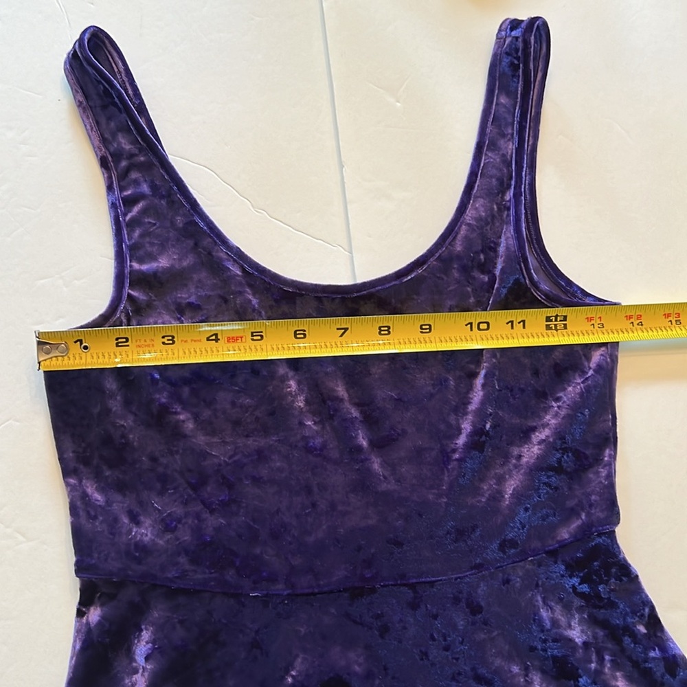 Nollie Juniors Crushed Velvet Dress color purple pull on style size small - Picture 6 of 11